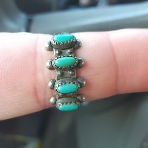 Vintage native American sterling turquoise ring